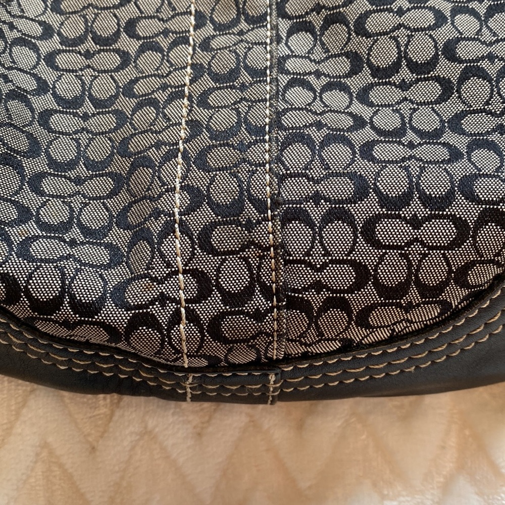 Coach hobo shoulder bag. Black/gray - Picture 7 of 10